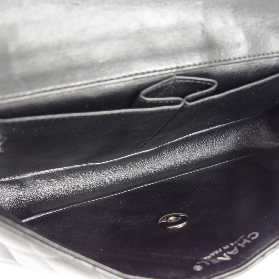 CHANEL 2006-2008 East West SHW Black Lambskin