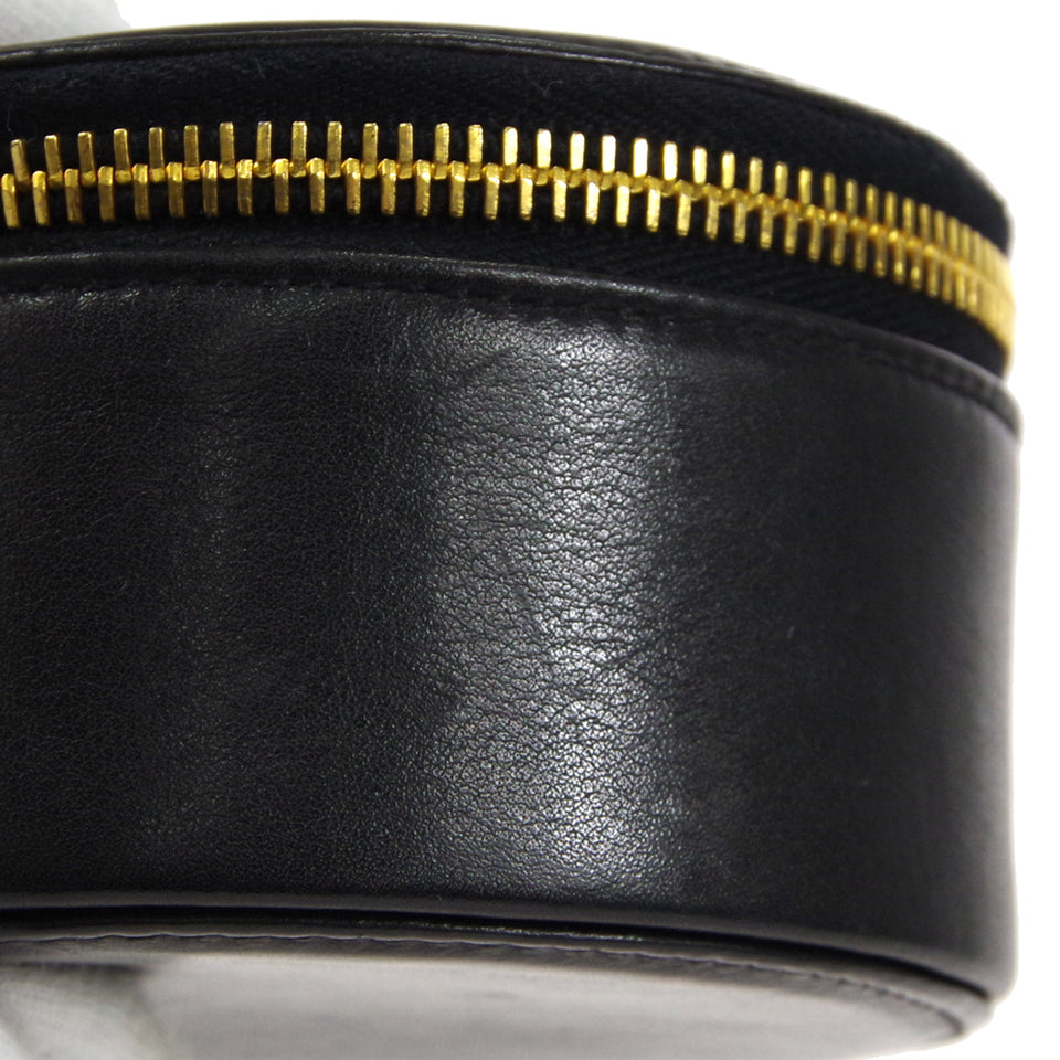 CHANEL 1994-1996 Timeless Jewelry Case Black Lambskin