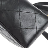 CHANEL 1996-1997 Tall Classic Flap Backpack Medium Black Lambskin