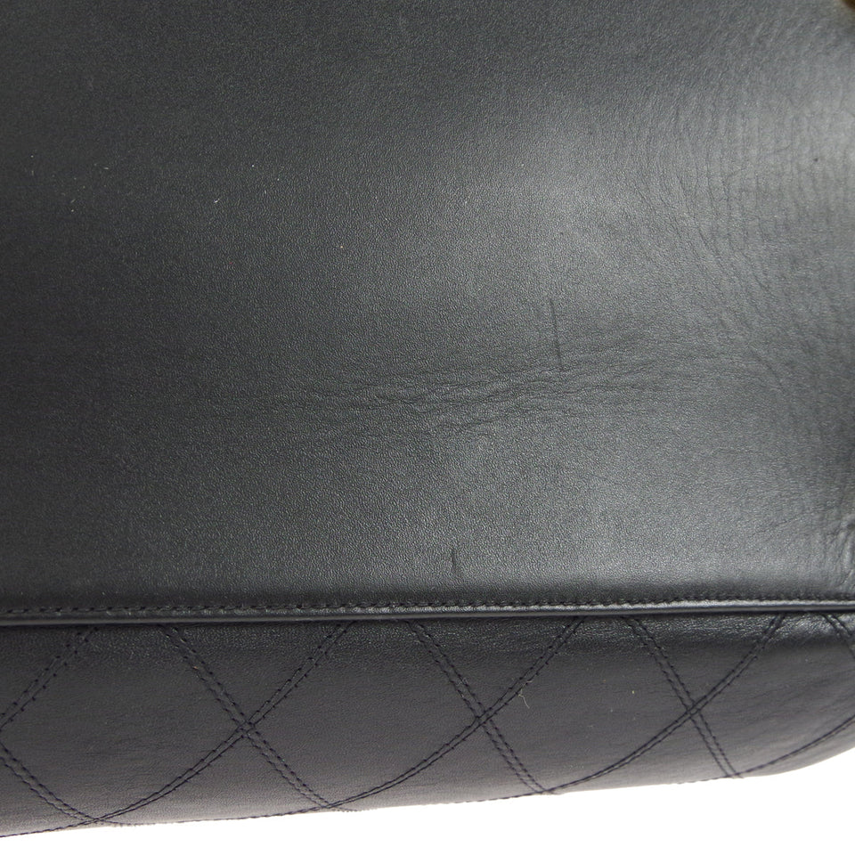 CHANEL 1991-1994 Cosmoline Supermodel Bag Black Calfskin