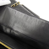 CHANEL 1991-1994 Cosmoline Supermodel Bag Black Calfskin