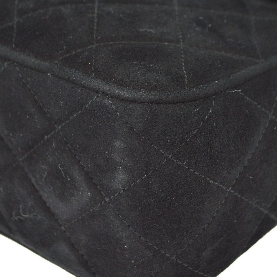 CHANEL 1994-1996 Pocket Camera Bag Mini Black Suede