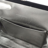 CHANEL 1996-1997 Kisslock CC Handbag Black Satin