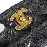 CHANEL 1994-1996 Pocket Tote Medium Black Caviar