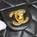 CHANEL 1994-1996 Classic Square Flap 17 Black Lambskin