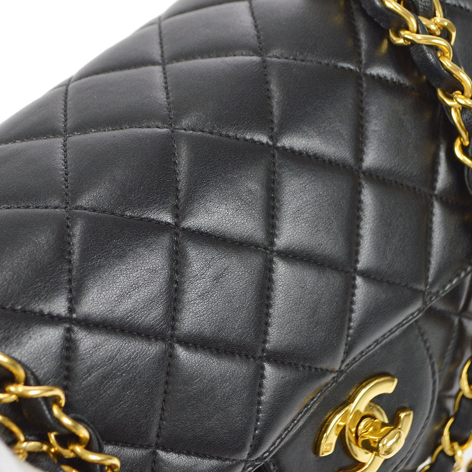 CHANEL 1996-1997 Double Face Classic Flap Small Black Lambskin