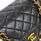 CHANEL 1996-1997 Double Face Classic Flap Small Black Lambskin