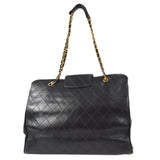 CHANEL 1989-1991 Cosmoline Supermodel Bag Black Calfskin