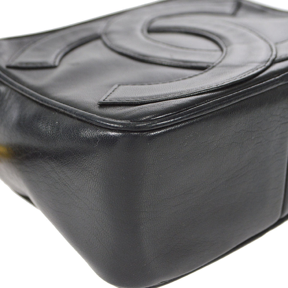 CHANEL 1986-1988 Camera Bag Mini Black Lambskin