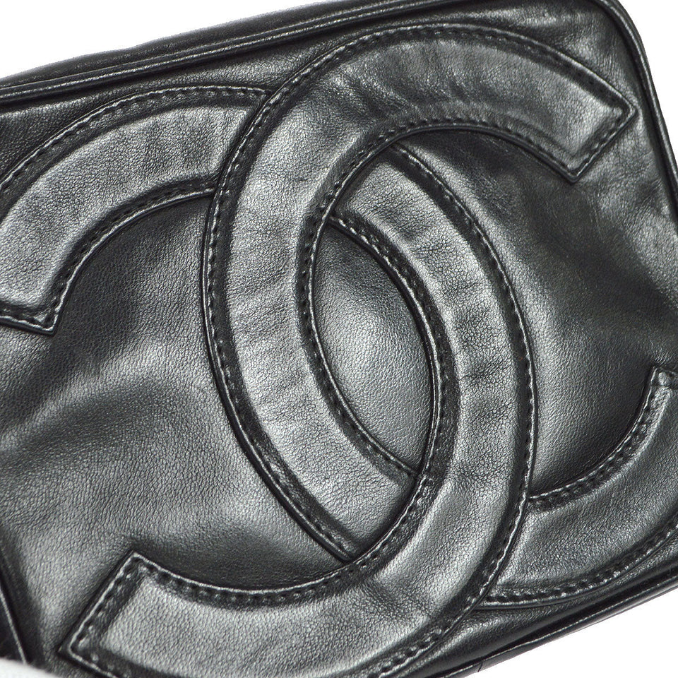 CHANEL 1986-1988 Camera Bag Mini Black Lambskin