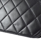 CHANEL 1997-1999 CC Pushlock Full Flap Small Black Lambskin