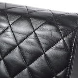 CHANEL 2006-2008 CC Turnlock Full Flap Mini Black Lambskin