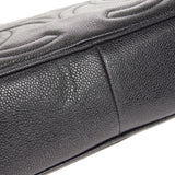 CHANEL 1994-1996 Triple CC Camera Bag Large Black Caviar