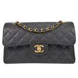 CHANEL 2001-2003 Classic Double Flap Small Black Caviar