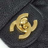 CHANEL 2001-2003 Classic Double Flap Small Black Caviar