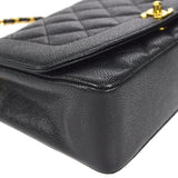CHANEL Medium Diana Chain Shoulder Bag Black Caviar