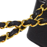CHANEL Medium Diana Chain Shoulder Bag Black Caviar