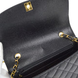 CHANEL Medium Diana Chain Shoulder Bag Black Caviar