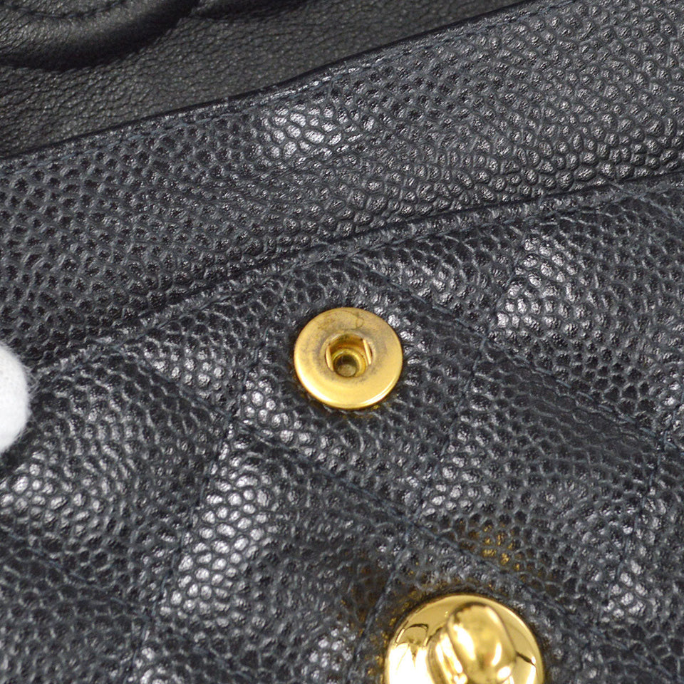 CHANEL 2000-2001 Classic Double Flap Small Black Caviar