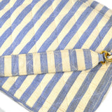 CHANEL * 1994-1996 Striped Straight Flap Medium Canvas