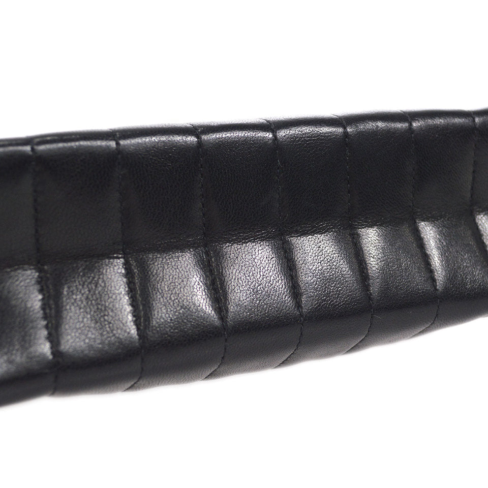 CHANEL 1991-1994 Vertical Straight Flap Mini Black Lambskin