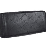 CHANEL 1996-1997 Double Side Classic Flap Shoulder Bag Medium Black Caviar