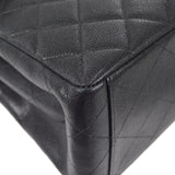CHANEL 1996-1997 Double Side Classic Flap Shoulder Bag Medium Black Caviar