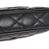 CHANEL 2001-2003 Shoulder Bag Black Caviar