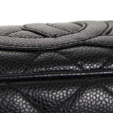 CHANEL 2001-2003 Shoulder Bag Black Caviar