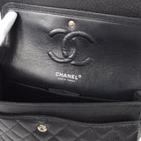 CHANEL Classic Double Flap Medium Shoulder Bag Black Caviar