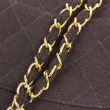 CHANEL 1996-1997 Classic Square Flap Mini 17 Brown Jersey