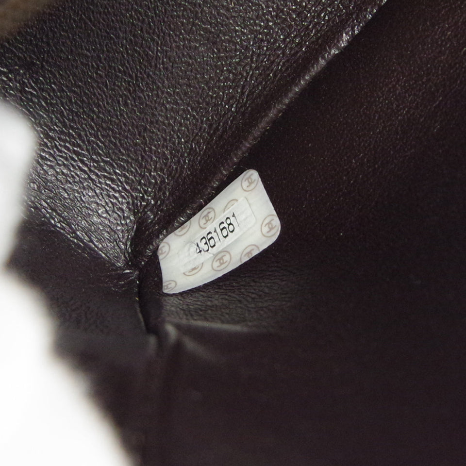 CHANEL 1996-1997 Classic Square Flap Mini 17 Brown Jersey