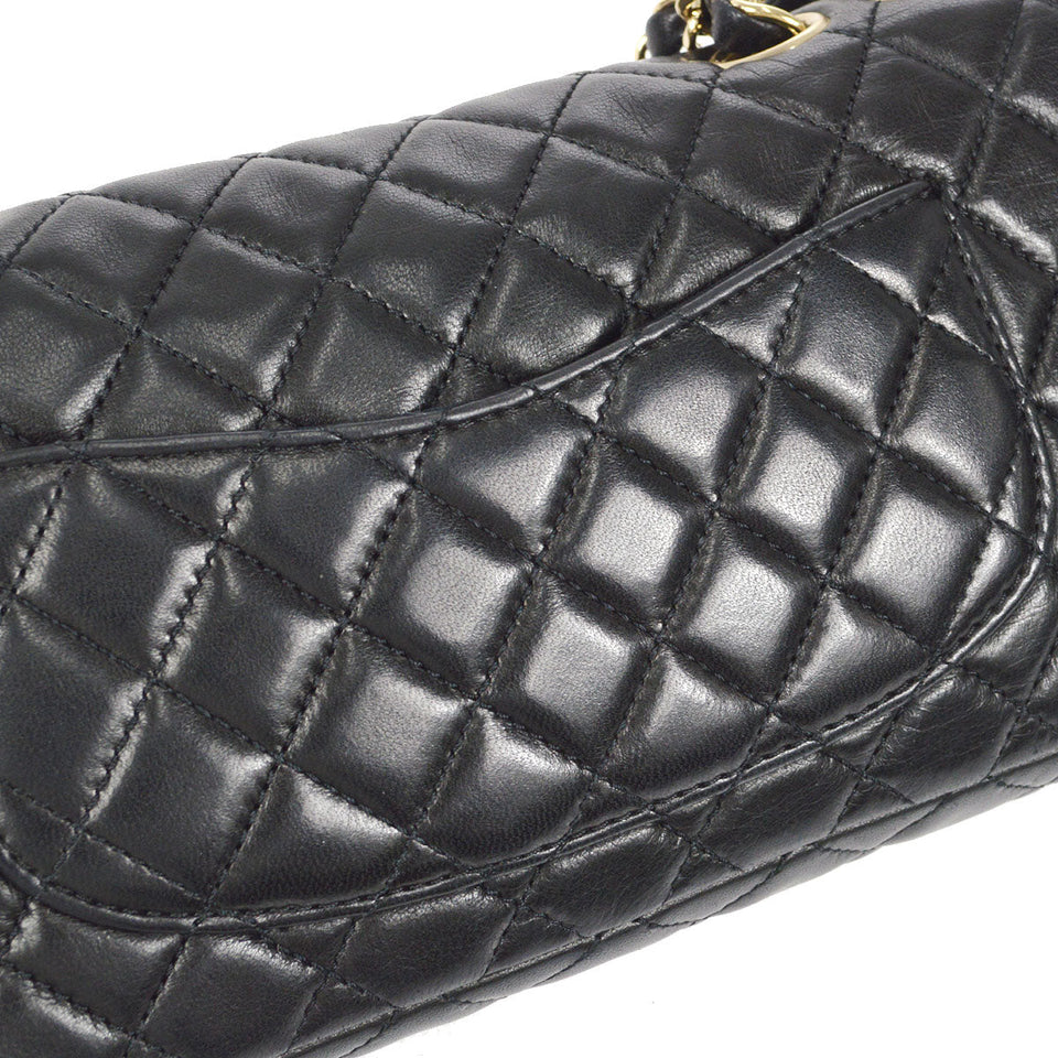 CHANEL 2009-2010 Heart Charm East West Black Lambskin