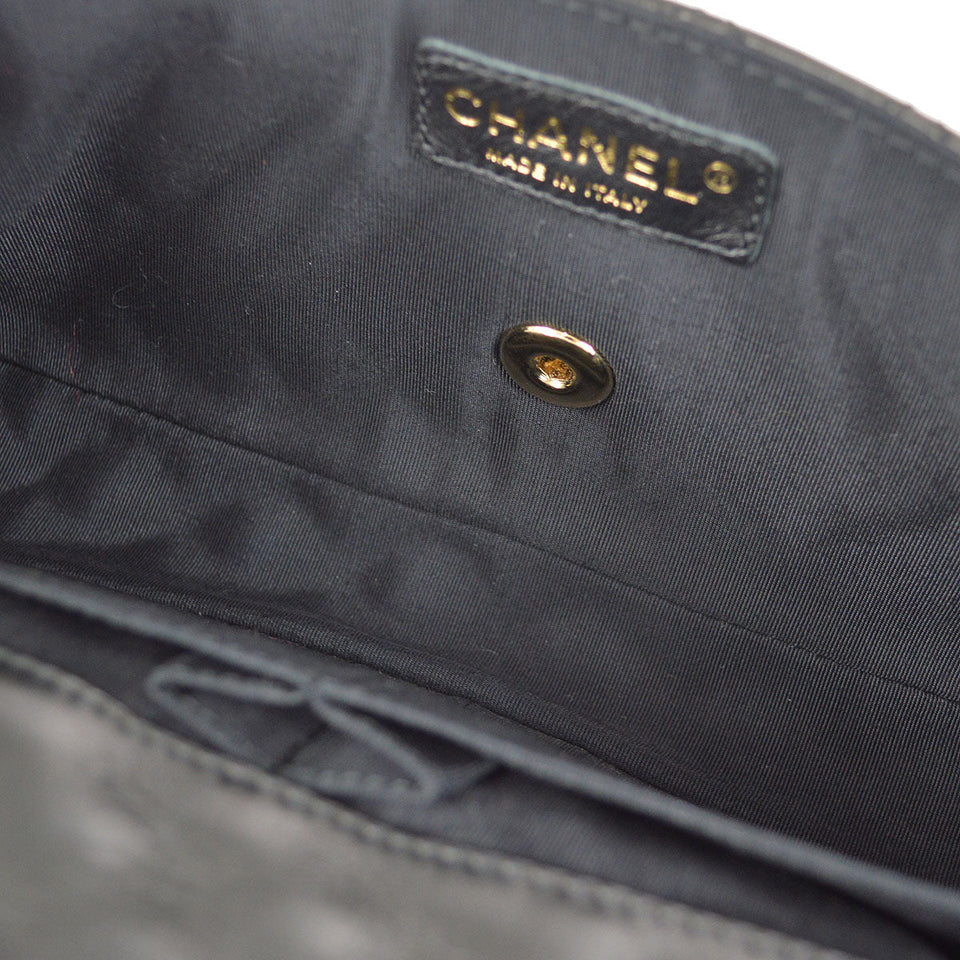 CHANEL 2009-2010 Heart Charm East West Black Lambskin