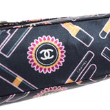 CHANEL 2004-2006 Cosmetic Printed Classic Single Flap Medium Satin