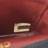 CHANEL Chain Shoulder Bag Black Cotton