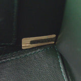 CHANEL 1989-1991 Trapezoid Flap Medium Green Suede