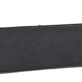 CHANEL 1998 Straight Flap Shoulder Bag Black Caviar
