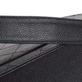 CHANEL 1998 Straight Flap Shoulder Bag Black Caviar