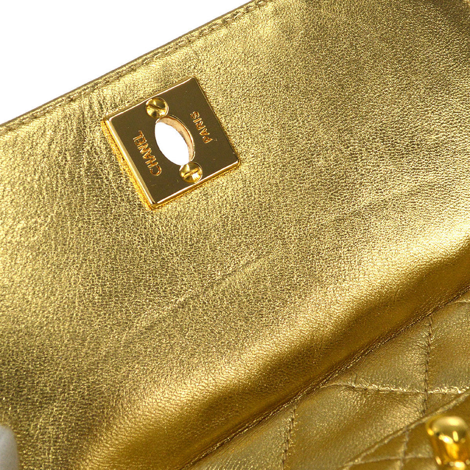 CHANEL Bijou Chain Shoulder Bag Gold Lambskin