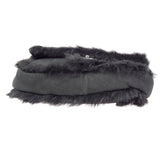 CHANEL 2006-2008 Sport Line Flap Jumbo Black Sheepskin Fur