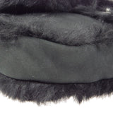 CHANEL 2006-2008 Sport Line Flap Jumbo Black Sheepskin Fur