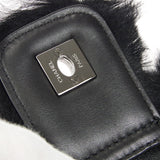 CHANEL 2006-2008 Sport Line Flap Jumbo Black Sheepskin Fur