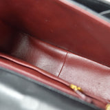 CHANEL 1990s Round Flap Small Black Lambskin