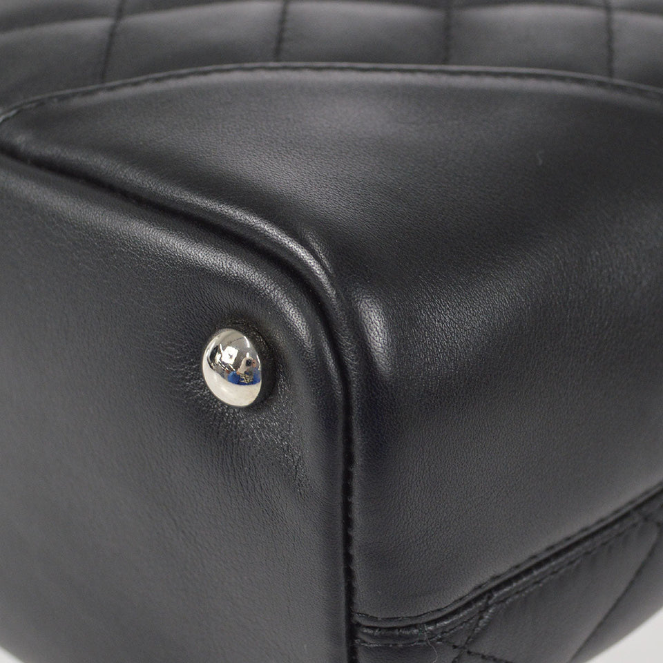 CHANEL 2004-2005 Cambon Ligne Handbag Black Calfskin