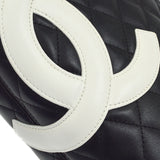 CHANEL 2004-2005 Cambon Ligne Handbag Black Calfskin