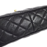 CHANEL 1991-1994 Pocket Camera Bag Small Black Caviar