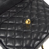 CHANEL 1991-1994 Pocket Camera Bag Small Black Caviar