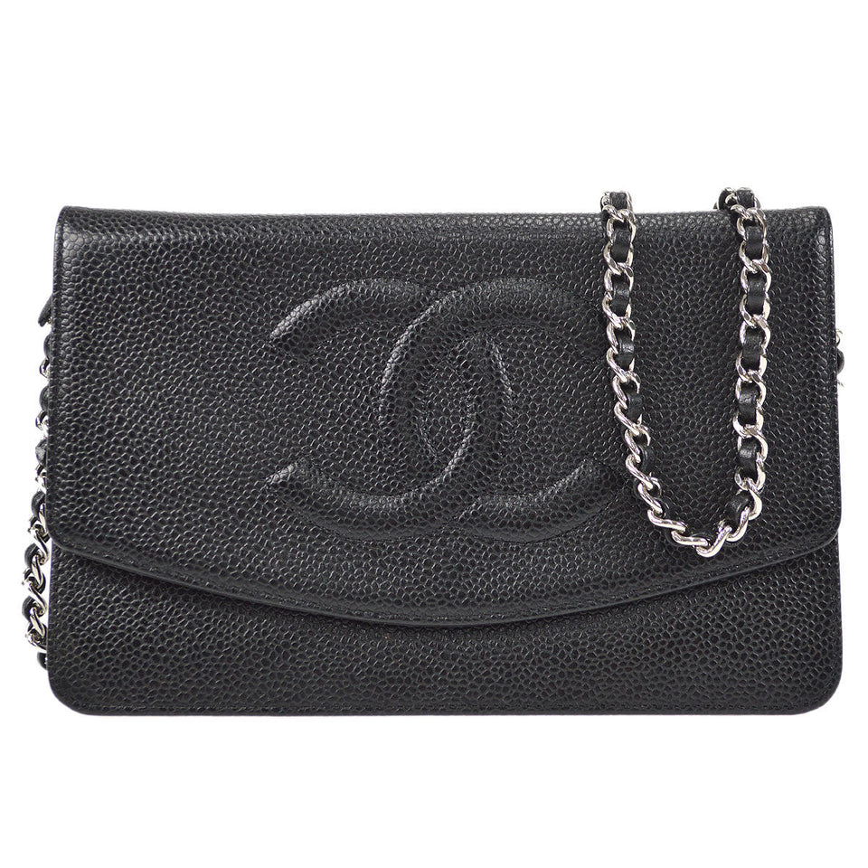 CHANEL 2004-2005 Timeless WOC SHW Black Caviar