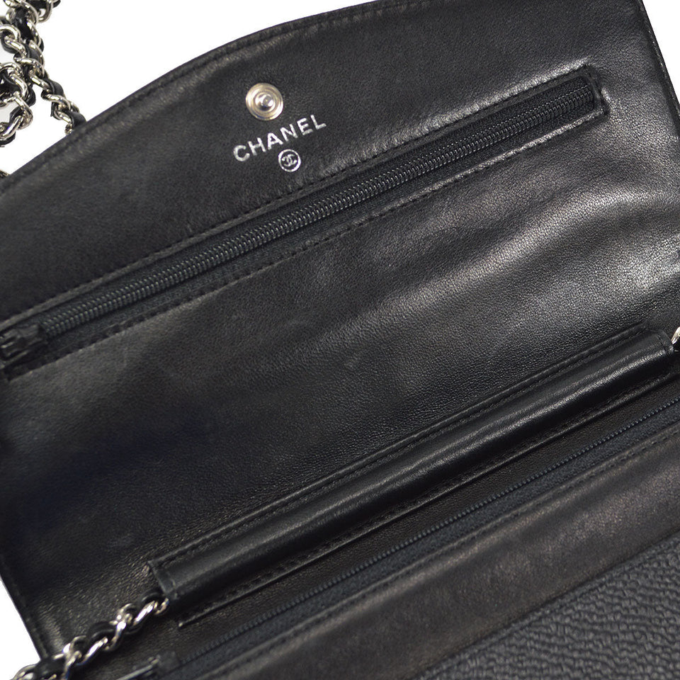 CHANEL 2004-2005 Timeless WOC SHW Black Caviar